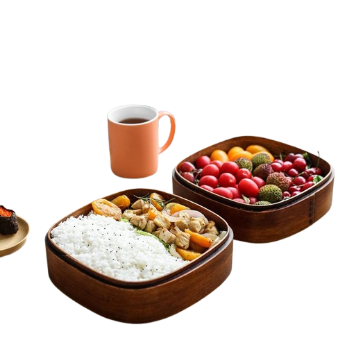 Caixa de Refeições com Divisórias, Empilhável e Design Asiático Moderno