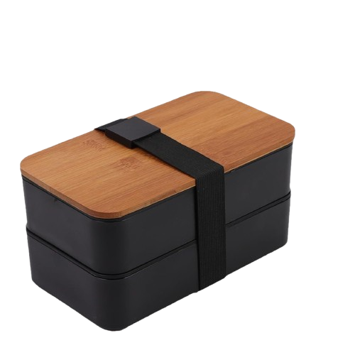 Lunch Box Reutilizável com Tampa de Bambu