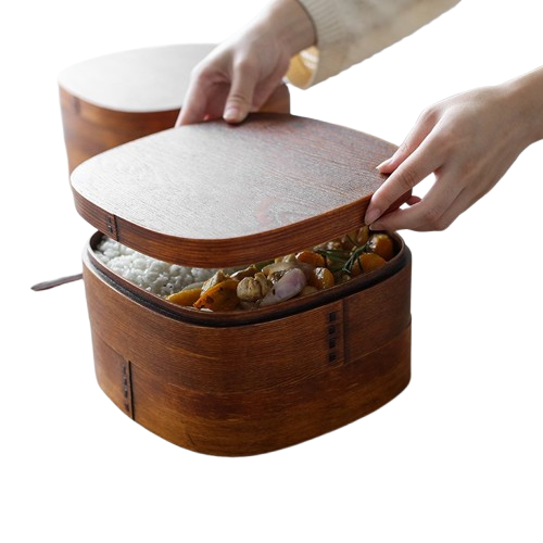 Caixa de Refeições com Divisórias, Empilhável e Design Asiático Moderno