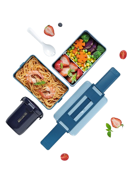 Caixa Asiática para Refeições Quentes, Hermética e Fácil de Transportar